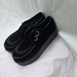 VIVA Black Suede Women's Elegant Black Loafers